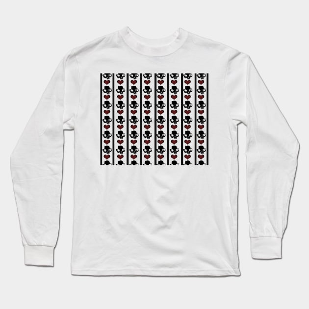 Punk Pattern-Dead Cats Long Sleeve T-Shirt by PoesUnderstudy